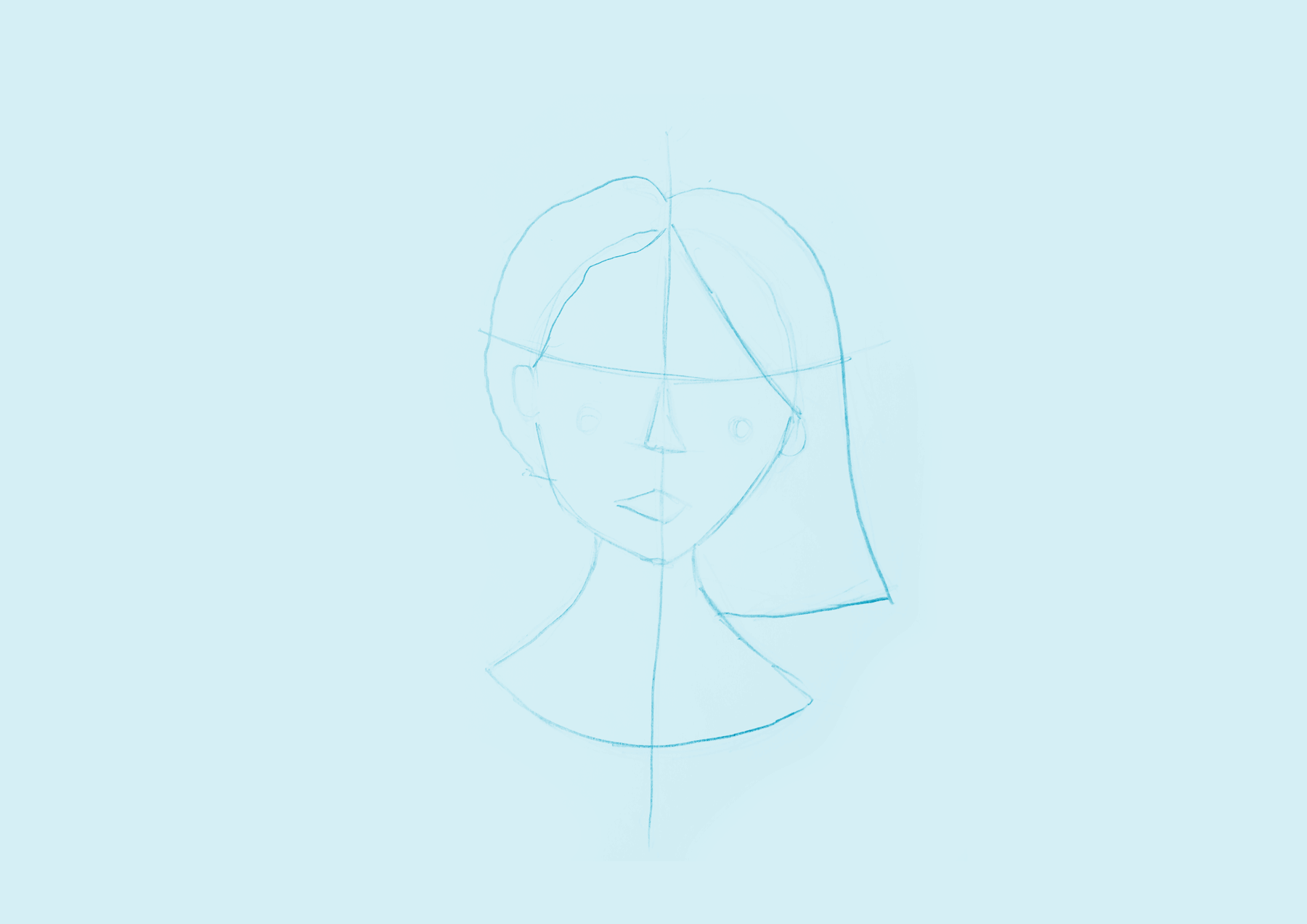 From a sketch on a paper to a vector illustration Gif of the evolution of an illustration